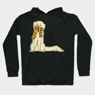 Golden retriever dog yellow and black Hoodie